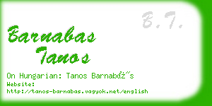 barnabas tanos business card